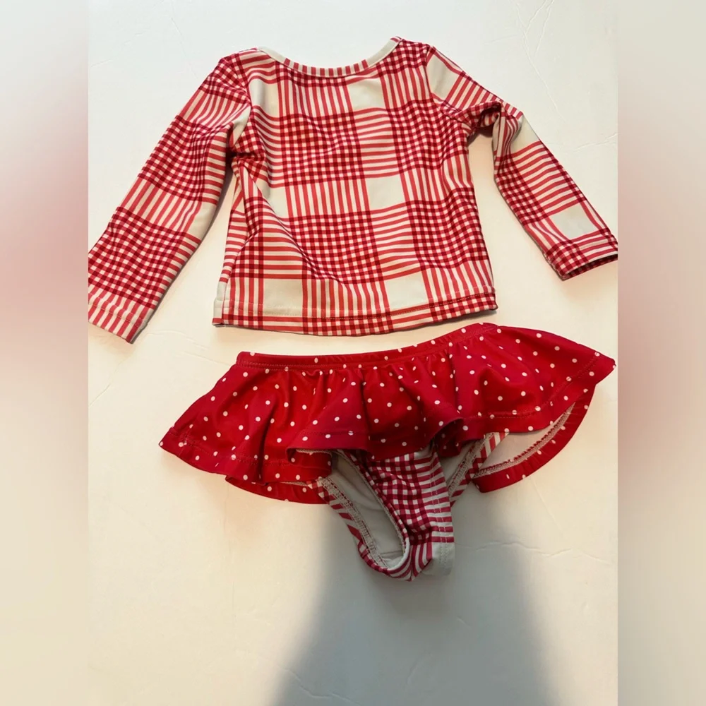 12M SweetHoney Picnic Plaid Swim Suit